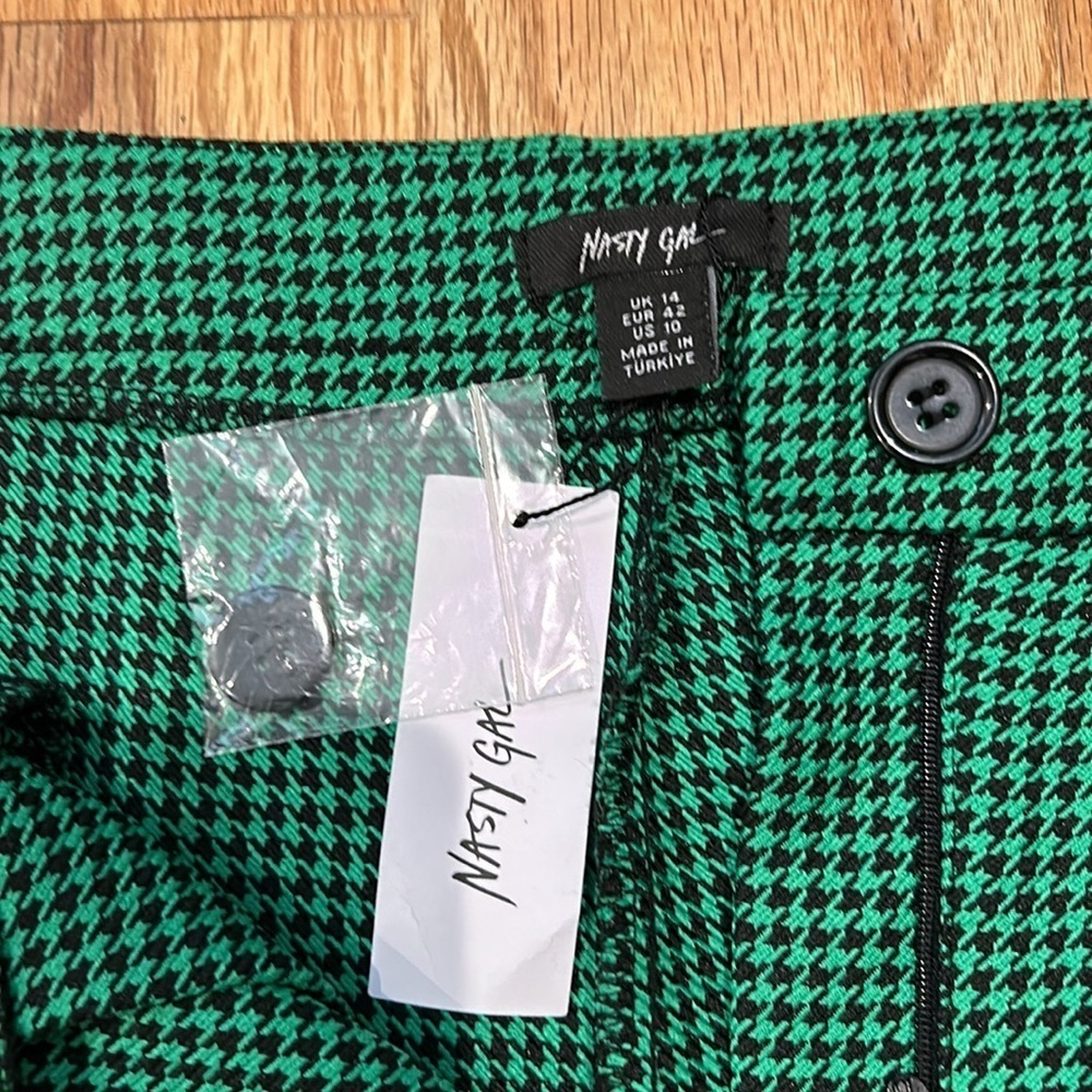 Nastygal Wide Leg Check Tailored Pants - Picture 6 of 7